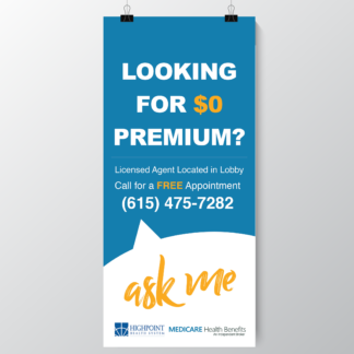"Ask Me" Looking for $0 Premium - Rack Card - Medicare Health Benefits